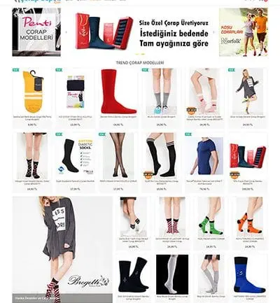 Çorap Sepeti E-ticaret Mağazası